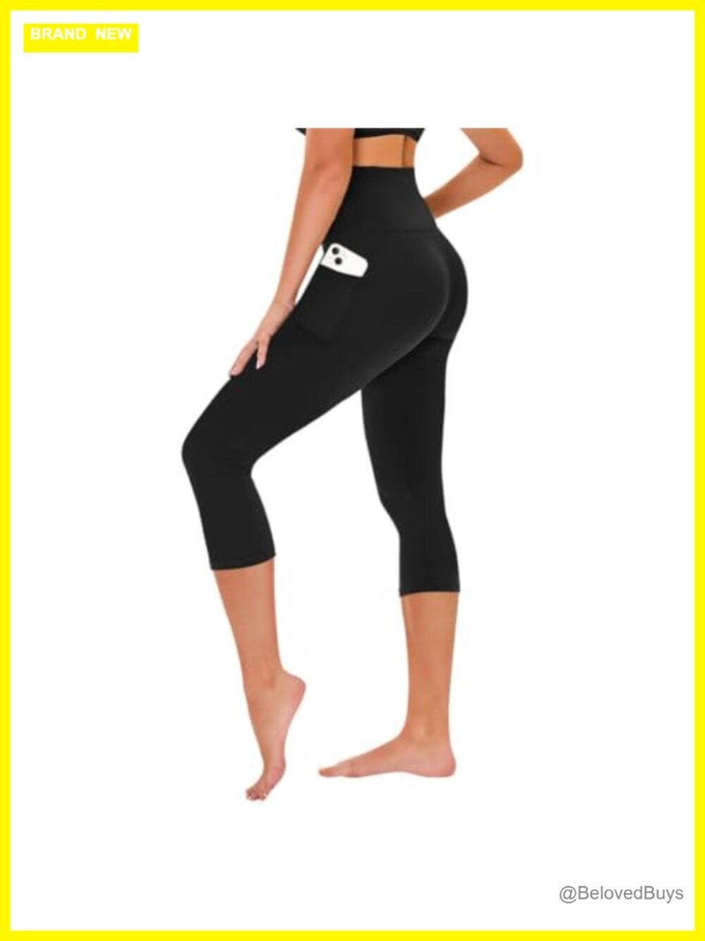 TNNZEET Capri Leggings Tummy Control High Waisted Soft Yoga Pants Gym